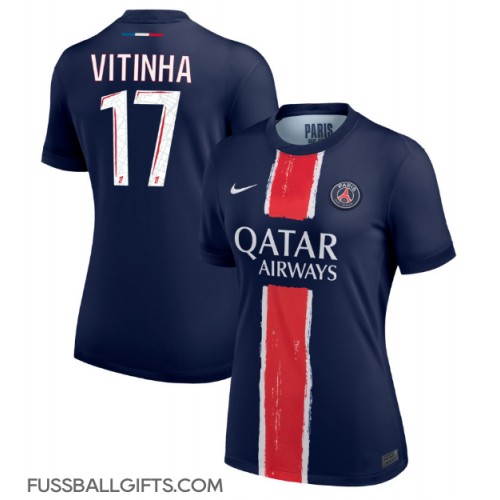 Paris Saint-Germain Vitinha #17 Fußballbekleidung Heimtrikot Damen 2024-25 Kurzarm